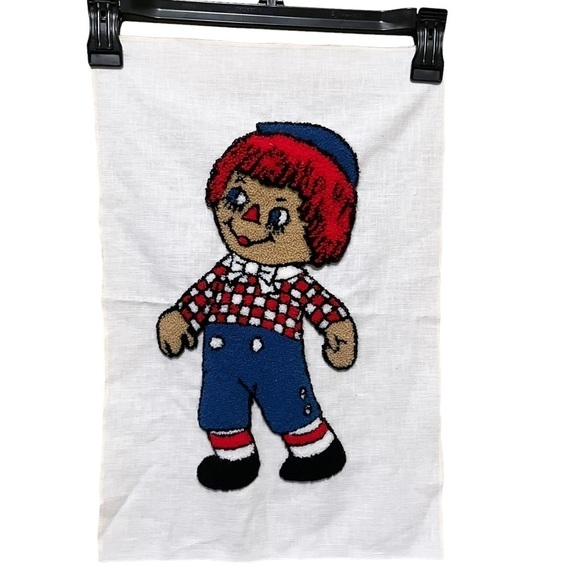 Vintage Raggedy Ann & Andy Handmade Puffy Fabric Panels 17.5”x12” - Picture 4 of 6